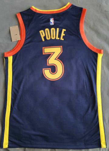 NBA 3 Poole Warriors 20-21 city Maillot Marine